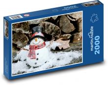 Snowman - decoration, snow Puzzle 2000 pieces - 90 x 60 cm