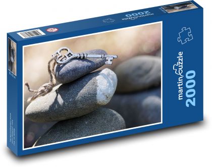 Kameny - klíč, dekorace - puzzle 2000 dílků