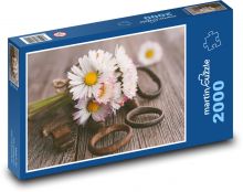 Gänseblümchen - Blume, Schlüssel Puzzle 2000 Teile - 90 x 60 cm