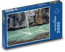 Vodopád - skala, rieka Puzzle 2000 dielikov - 90 x 60 cm