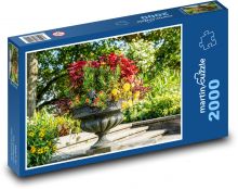 Kvety v záhrade - leto, park Puzzle 2000 dielikov - 90 x 60 cm