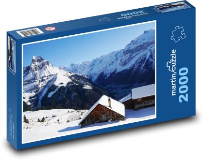 Schneelandschaft - Winter, Berge - Puzzle - 2000 Teile
