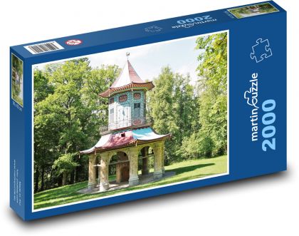 Vlašim - čínský letohrádek, zámecký park  - puzzle 2000 dílků