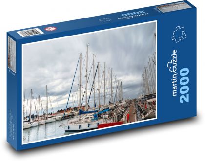 Port - yacht, boats - Puzzle 2000 pieces, size 90x60 cm 