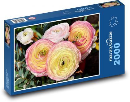 Pryskyřník - květina, rostlina - Puzzle 2000 dílků, rozměr 90x60 cm