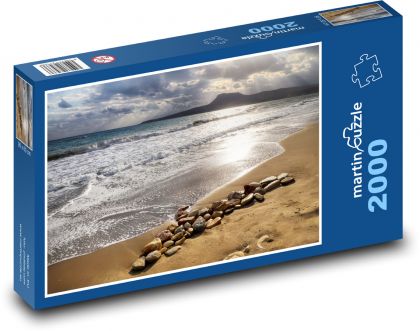 Kréta - Řecko, pláž  - Puzzle 2000 dílků, rozměr 90x60 cm
