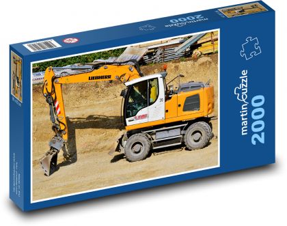 Rypadlo - pracovní storoj, bagr - Puzzle 2000 dílků, rozměr 90x60 cm