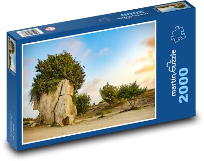 Kypr - Řecko, skály - Puzzle 2000 dílků, rozměr 90x60 cm