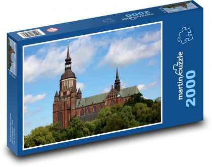 Kostel svaté Marie - architektura, památka - puzzle 2000 dílků
