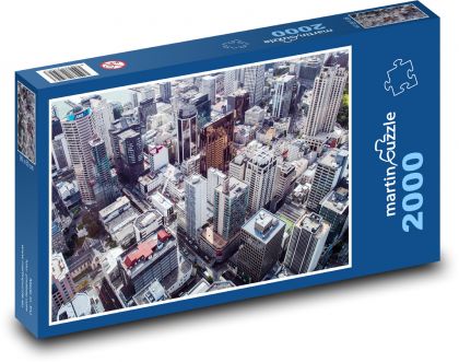 Mrakodrapy - budovy, město - puzzle 2000 dílků