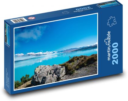 Lake Pukaki - Alps, New Zealand - Puzzle 2000 pieces, size 90x60 cm 