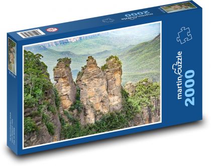 Tři sestry - Modré hory, Austrále - puzzle 2000 dílků
