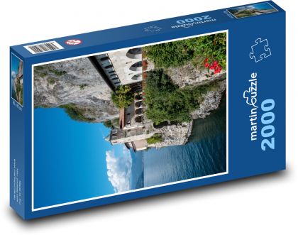 Santa Caterina Del Sasso - klášter, Itálie - puzzle 2000 dílků