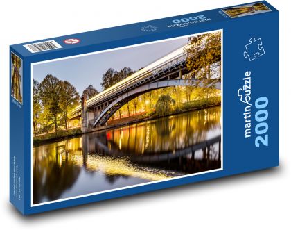 Most - řeka, kanál - Puzzle 2000 dílků, rozměr 90x60 cm