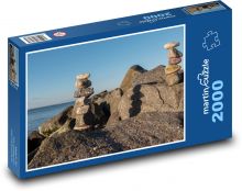 Wybrzeże - morze, skały Puzzle 2000 elementów - 90x60 cm
