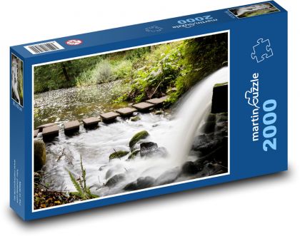 Waterfall - lake, water - Puzzle 2000 pieces, size 90x60 cm 