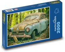 Automobil - staré auto, šrot Puzzle 2000 dílků - 90 x 60 cm
