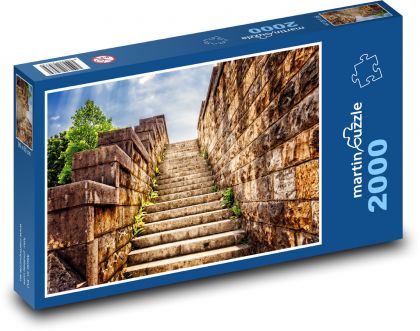 Stairs - masonry, road - Puzzle 2000 pieces, size 90x60 cm 