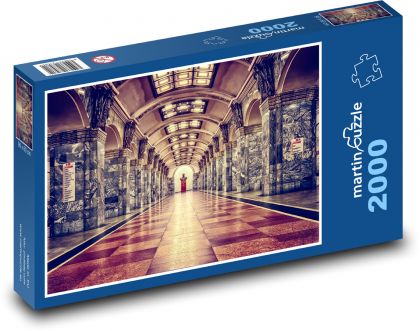 Railway station - metro, train station - Puzzle 2000 pieces, size 90x60 cm 