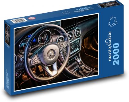 Přístrojová deska - Mecedez Benz, auto - Puzzle 2000 dílků, rozměr 90x60 cm