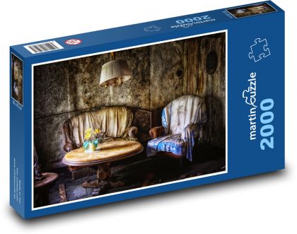 Salon - krzesła, pokój - Puzzle 2000 elementów, rozmiar 90x60 cm