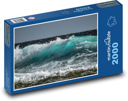 Mořská pěna - vlny, pobřeží - Puzzle 2000 dílků, rozměr 90x60 cm