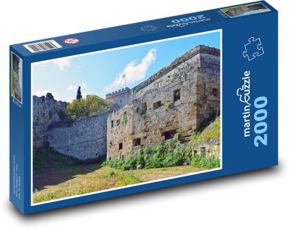 Středověký hrad - pevnost, opevnění - Puzzle 2000 dílků, rozměr 90x60 cm