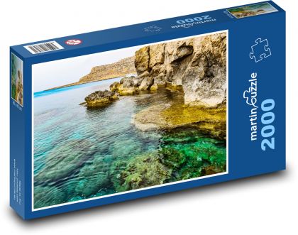 Cape Greco - skála, útes - Puzzle 2000 dílků, rozměr 90x60 cm