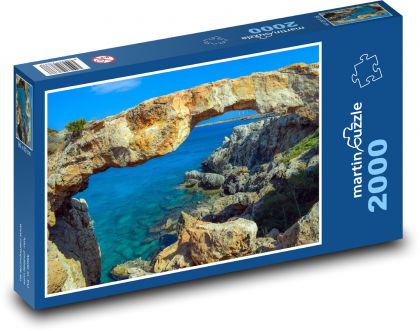 Skála - moře, příroda - Puzzle 2000 dílků, rozměr 90x60 cm
