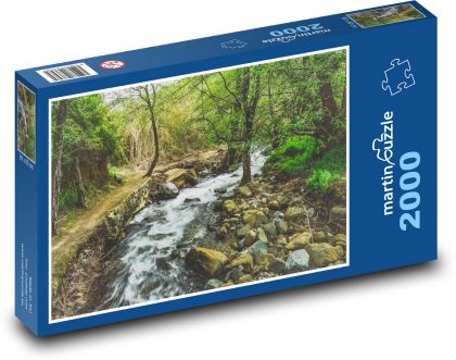 Potok - les, řeka - Puzzle 2000 dílků, rozměr 90x60 cm