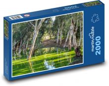 Jezioro - drzewa, las Puzzle 2000 elementów - 90x60 cm