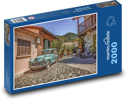 Retro Auto - Starožitné, Ulica - Puzzle 2000 dielikov, rozmer 90x60 cm 