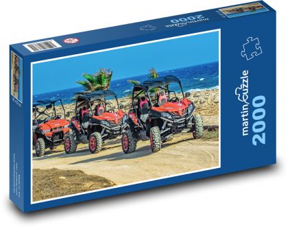 Quady - pojazdy terenowe, wybrzeże - Puzzle 2000 elementów, rozmiar 90x60 cm