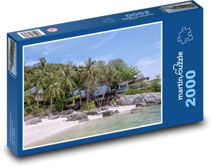 Tajlandia -  Ko Nang Yuan, plaża - Puzzle 2000 elementów, rozmiar 90x60 cm
