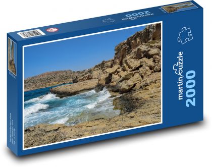 Skalnaté pobrežie - more, útes - Puzzle 2000 dielikov, rozmer 90x60 cm 
