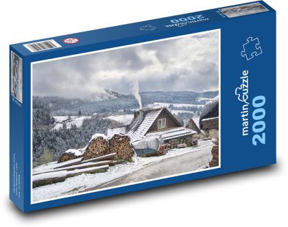 Schneelandschaft - Berge, Schnee - Puzzle - 2000 Teile