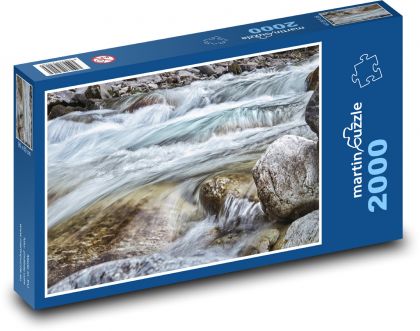 Řeka - potok, voda - Puzzle 2000 dílků, rozměr 90x60 cm