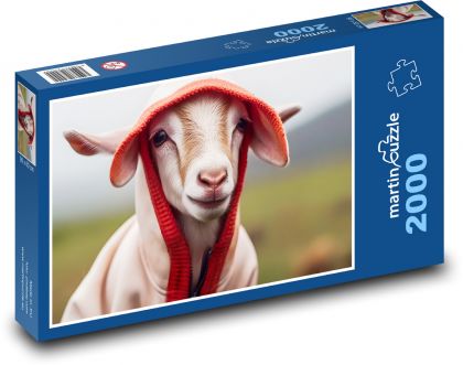 Kozy - zwierzęta, młode - Puzzle 2000 elementów, rozmiar 90x60 cm