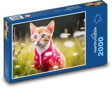 Kot - kotek, wiosna Puzzle 2000 elementów - 90x60 cm