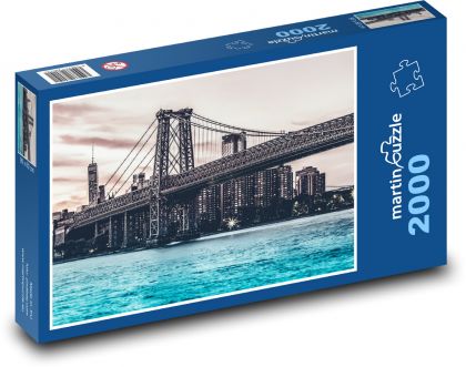 Bridge - river, city - Puzzle 2000 pieces, size 90x60 cm 