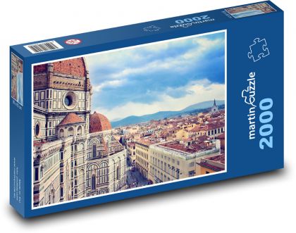 Florencie - Itálie, město - Puzzle 2000 dílků, rozměr 90x60 cm