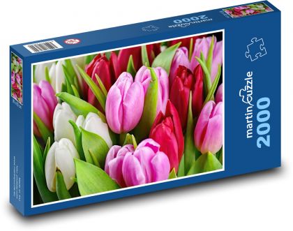 Tulpen - Frühlingsblumen, Blütenblätter - Puzzle - 2000 Teile
