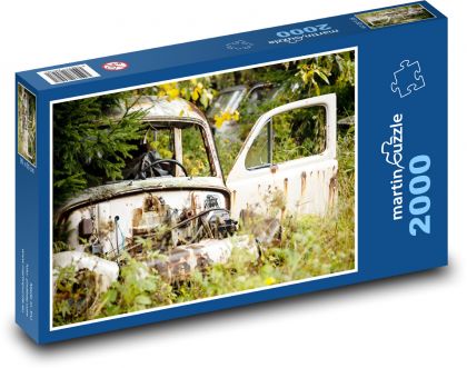 Auto - Wrack, Wald - Puzzle - 2000 Teile