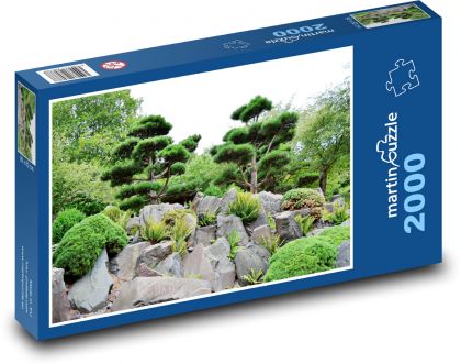 Japonská záhrada - kvety, príroda - Puzzle 2000 dielikov, rozmer 90x60 cm 