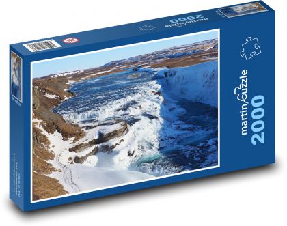 Gullfoss - waterfall, river - Puzzle 2000 pieces, size 90x60 cm 