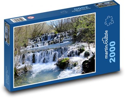 Waterfalls - cascades, river - Puzzle 2000 pieces, size 90x60 cm 