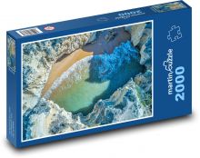 Pláž - Portugalsko, útes Puzzle 2000 dílků - 90 x 60 cm