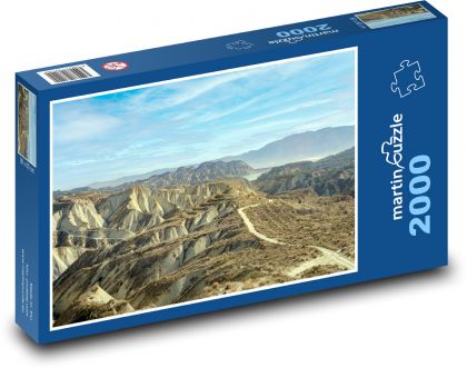 Modrá obloha - poušť, příroda - Puzzle 2000 dílků, rozměr 90x60 cm