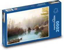 Les v hmle - príroda, jazero Puzzle 2000 dielikov - 90 x 60 cm