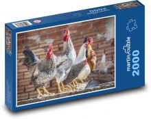Huhn - Hahn, Geflügel Puzzle 2000 Teile - 90 x 60 cm